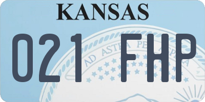 KS license plate 021FHP