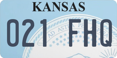 KS license plate 021FHQ