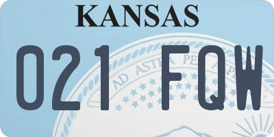 KS license plate 021FQW