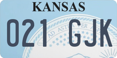 KS license plate 021GJK
