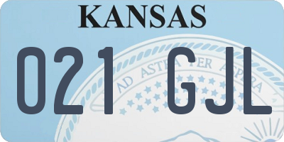 KS license plate 021GJL