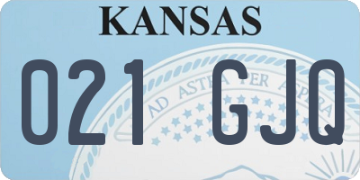 KS license plate 021GJQ
