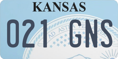 KS license plate 021GNS
