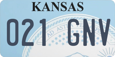 KS license plate 021GNV