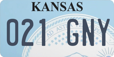 KS license plate 021GNY