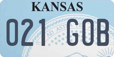 KS license plate 021GOB