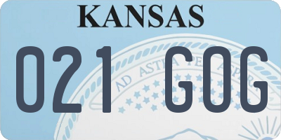 KS license plate 021GOG