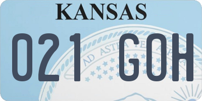 KS license plate 021GOH