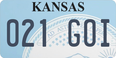 KS license plate 021GOI