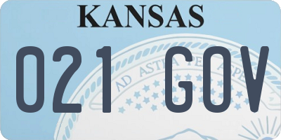 KS license plate 021GOV