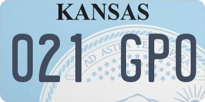 KS license plate 021GPO