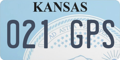 KS license plate 021GPS