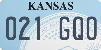 KS license plate 021GQO