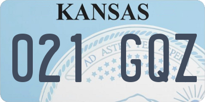 KS license plate 021GQZ
