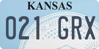 KS license plate 021GRX