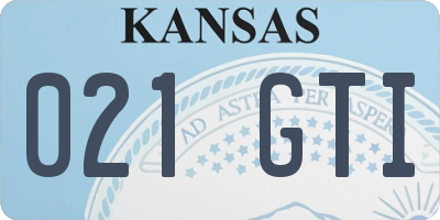 KS license plate 021GTI