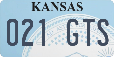 KS license plate 021GTS