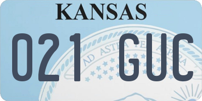 KS license plate 021GUC
