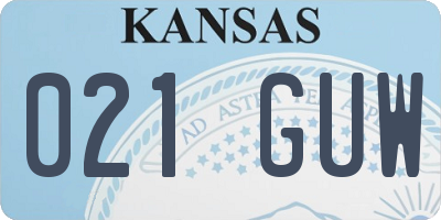 KS license plate 021GUW