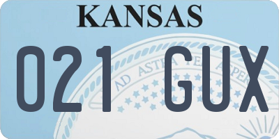 KS license plate 021GUX