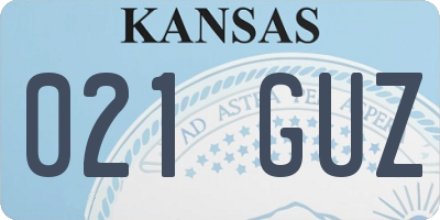 KS license plate 021GUZ