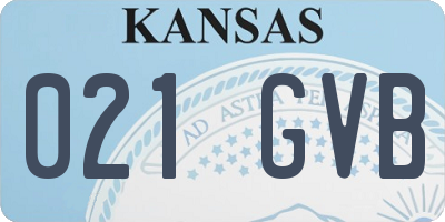 KS license plate 021GVB