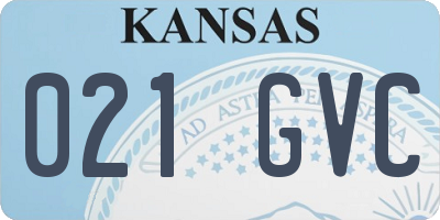 KS license plate 021GVC