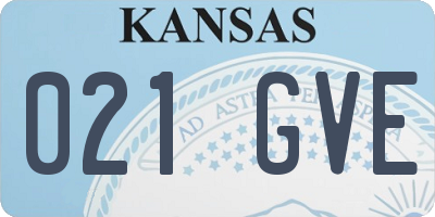 KS license plate 021GVE