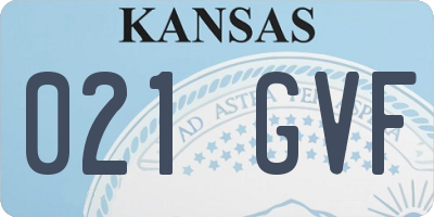KS license plate 021GVF