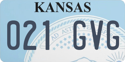KS license plate 021GVG