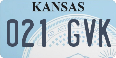 KS license plate 021GVK