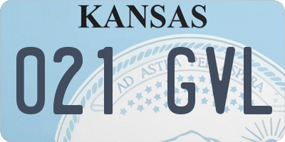 KS license plate 021GVL