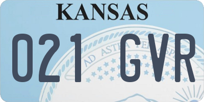 KS license plate 021GVR