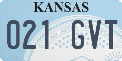 KS license plate 021GVT