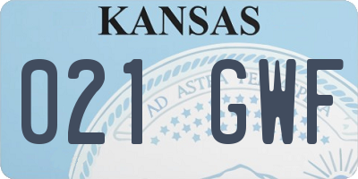 KS license plate 021GWF