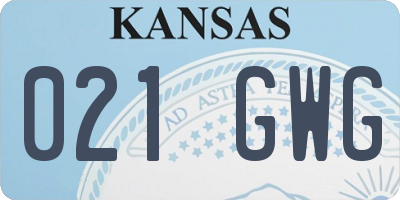 KS license plate 021GWG