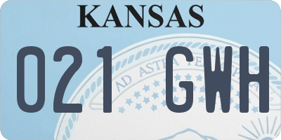 KS license plate 021GWH