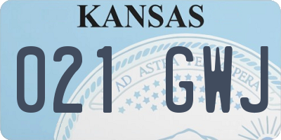 KS license plate 021GWJ