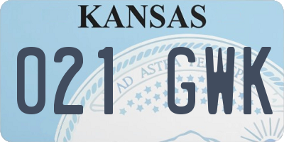 KS license plate 021GWK