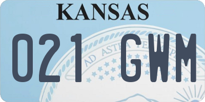 KS license plate 021GWM