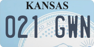 KS license plate 021GWN