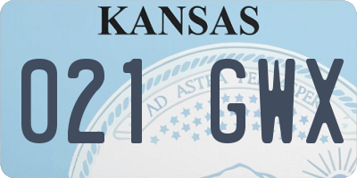 KS license plate 021GWX