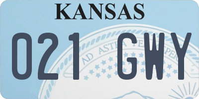 KS license plate 021GWY