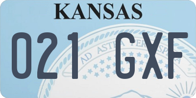 KS license plate 021GXF