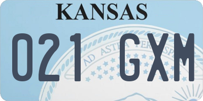 KS license plate 021GXM
