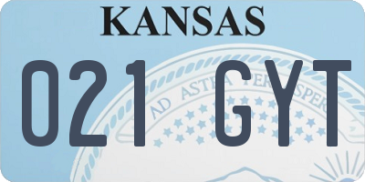 KS license plate 021GYT