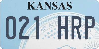 KS license plate 021HRP