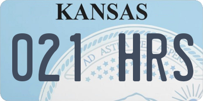 KS license plate 021HRS