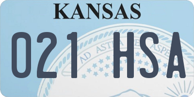KS license plate 021HSA