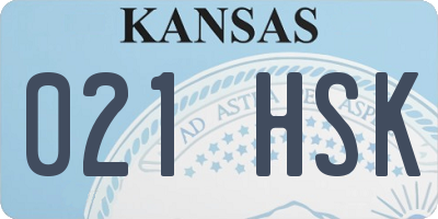 KS license plate 021HSK